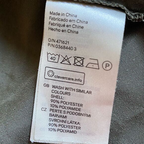 H&M Waist Tie Lightweight Bomber Jacket Women's Size 4 Army Green Military Chic - Picture 16 of 16